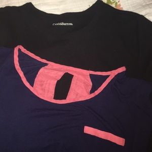 2 tops! Black Ladies L Croft & Barrow casual shirt